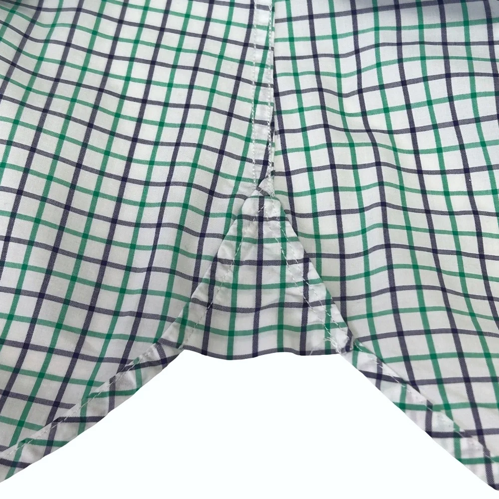 Brooks Brothers Shirt All Cotton Long Sleeve Button Down Windowpane Check - Picture 9 of 14